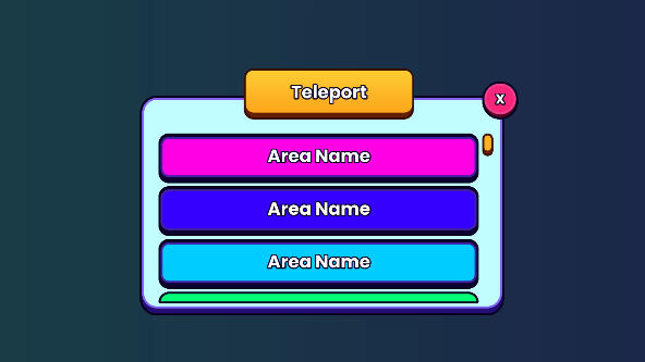 Simulator style teleport UI